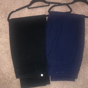 Black and blue dress pants